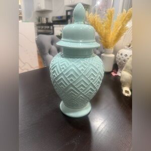 Elegant Ceramic Vase in Light Blue